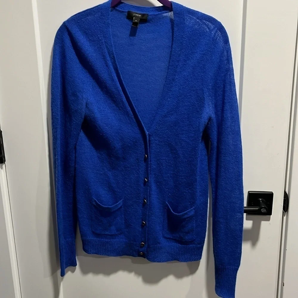 J. Crew Bling Button Alpaca Merino Cardigan